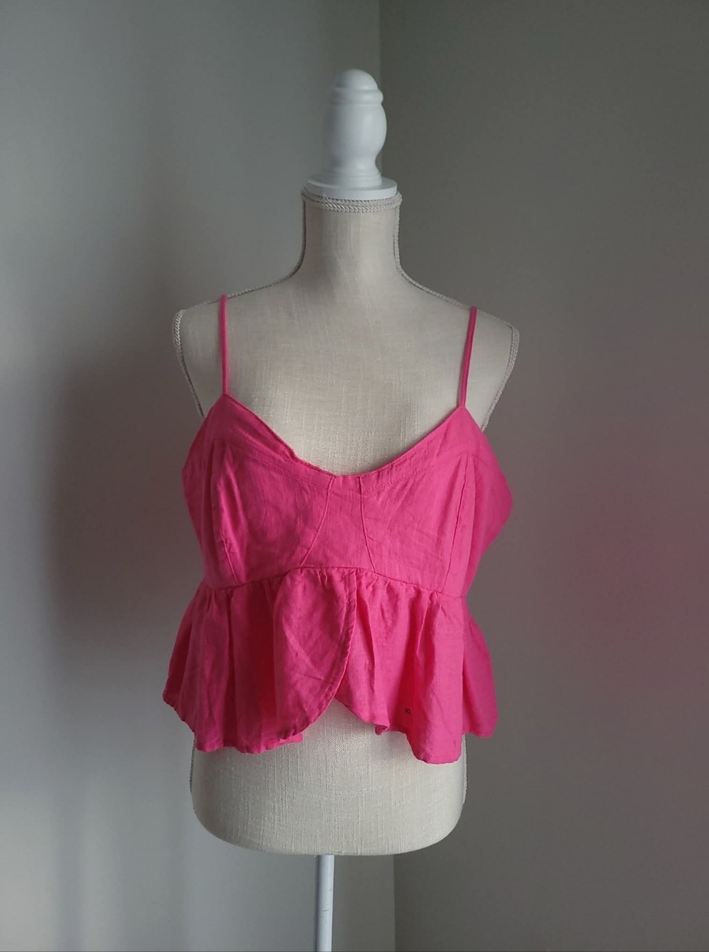 AE Hot Pink Ruffle Babydoll Cami
